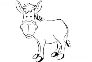 Eşek boyama sayfası, Donkeys coloring page, Eşek Aptal, 