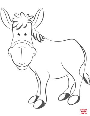 Eşek boyama sayfası, Donkeys coloring page, , donkeys cartoon donkey 