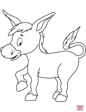 Eşek boyama sayfası, Donkeys coloring page, , donkeys cute donkey 