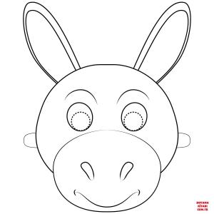 Eşek boyama sayfası, Donkeys coloring page, , donkeys donkey mask 