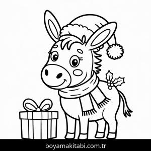 Eşekler boyama sayfası – boyama çalışması, yaratıcılığı geliştirir
