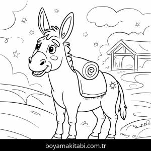 Eşekler boyama sayfası – yaratıcılığı geliştirir, keyifli zaman