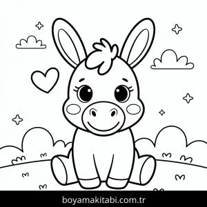 Eşekler boyama sayfası – ücretsiz yazdır, boyama etkinliği