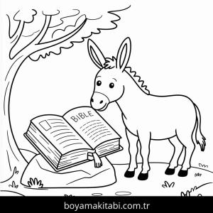 Eşekler boyama sayfası – el becerilerini geliştirir, boyama çalışması