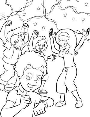 Etkinlikleri boyama sayfası,  coloring page, Etkinlik Yeni Yılı Kutlayın, 