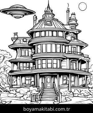 Evler boyama sayfası,  coloring page, , 