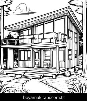 Evler boyama sayfası,  coloring page, , 
