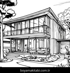 Evler boyama sayfası,  coloring page, , 