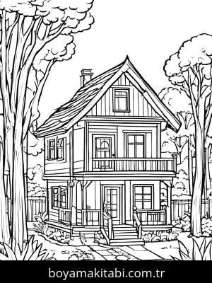 Evler boyama sayfası,  coloring page, , 