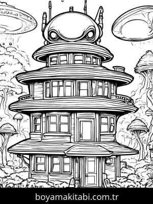 Evler boyama sayfası,  coloring page, , 