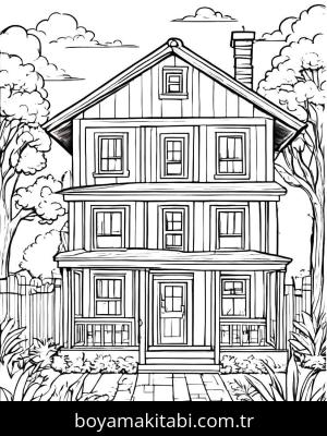Evler boyama sayfası,  coloring page, , 