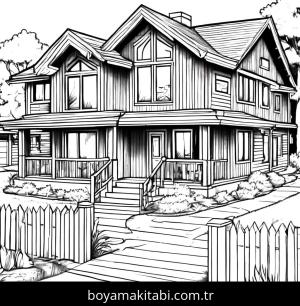 Evler boyama sayfası,  coloring page, , 