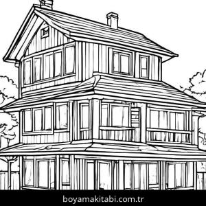 Evler boyama sayfası,  coloring page, , 