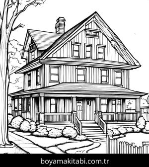 Evler boyama sayfası,  coloring page, , 