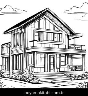 Evler boyama sayfası,  coloring page, , 