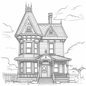 Evler boyama sayfası,  coloring page, Evler çiz temel, 