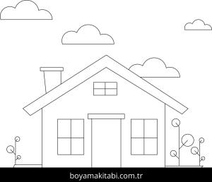 Evler boyama sayfası – yaratıcılık, eğlenceli etkinlik