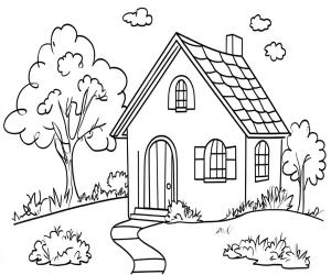 Evler boyama sayfası,  coloring page, Evler 1, 