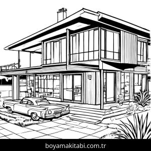 Evler boyama sayfası,  coloring page, , 