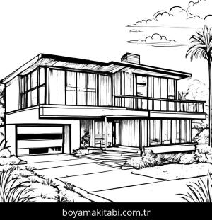 Evler boyama sayfası,  coloring page, , 
