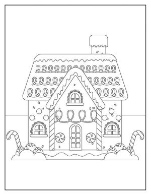 Evler boyama sayfası,  coloring page, Kek Evi, 