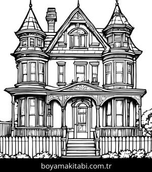 Evler boyama sayfası,  coloring page, , 