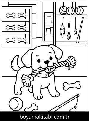 Evcil Hayvan Dükkanı boyama sayfası,  coloring page, , Pets Store With Cute Dog