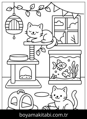 Evcil Hayvan Dükkanı boyama sayfası,  coloring page, , Unique Pets Store