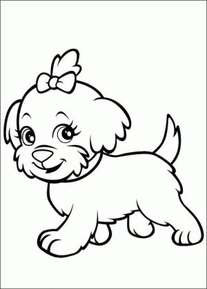 Evcil Hayvanlar boyama sayfası,  coloring page, Ücretsiz Köpek Yavrusu Resim, 