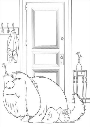 Evcil Hayvanların Gizli Yaşamı boyama sayfası,  coloring page, Max ile Dük, 