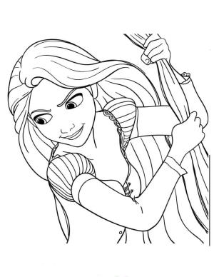 Evde Saç boyama sayfası,  coloring page, Saç Rapunzel, 