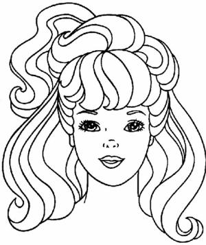 Evde Saç boyama sayfası,  coloring page, Güzel Saçlı Kız, 