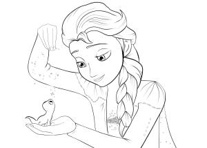 Evde Saç boyama sayfası,  coloring page, Saç Elsa, 