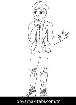 Ever After High boyama sayfası – renkli çizimler, okul öncesi