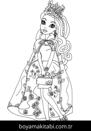 Ever After High boyama sayfası – renkli çizimler, okul öncesi
