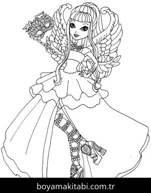 Ever After High boyama sayfası – boyama çalışması, yaratıcılığı geliştirir