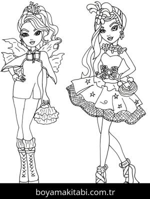 Ever After High boyama sayfası – eğlenceli etkinlik, el becerilerini geliştirir