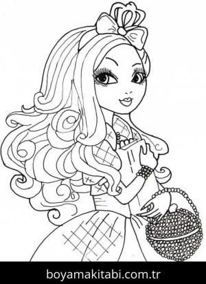 Ever After High boyama sayfası – PDF indir, sevimli karakter