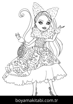 Ever After High boyama sayfası – boyama çalışması, yaratıcılığı geliştirir