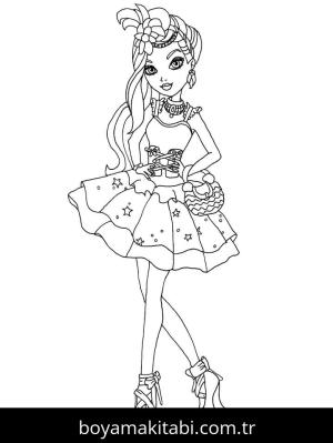 Ever After High boyama sayfası – çocuklar için, çizgi film temalı