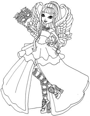 Ever After High boyama sayfası,  coloring page, C.A Aşk Tanrısının Tahtına Çıkışı, 