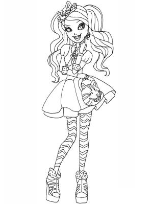 Ever After High boyama sayfası,  coloring page, Kedicik Cheshire, 