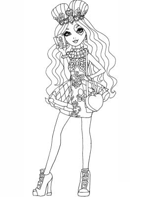 Ever After High boyama sayfası,  coloring page, Lizzie Kalpleri, 