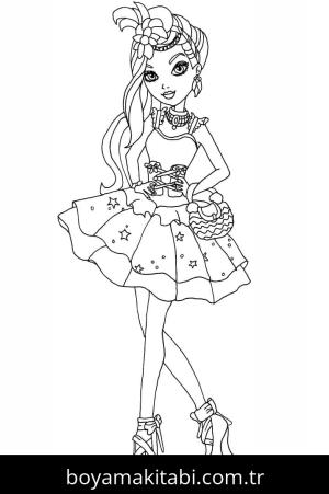 Ever After High boyama sayfası – PDF indir, sevimli karakter