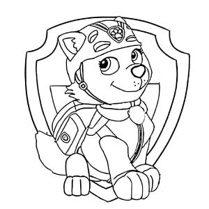 Everest Paw Patrol boyama sayfası,  coloring page, Everest Paw Patrol ücretsiz, 