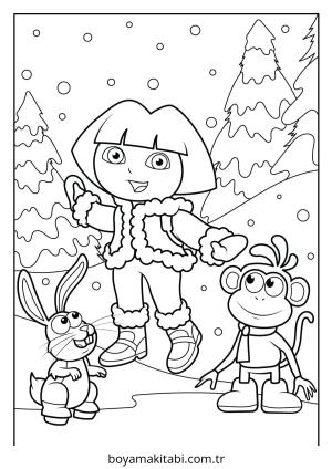 Explorer boyama sayfası – sanatsal çalışma, çocuklar için