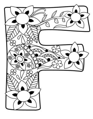 F Harfi boyama sayfası,  coloring page, F 2 Harfi, 