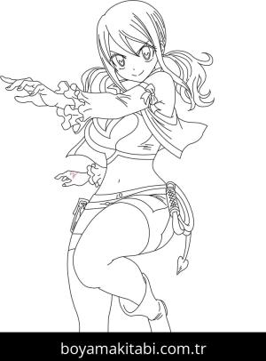 Fairy Tail boyama sayfası – boyama etkinliği, çocuk aktivitesi