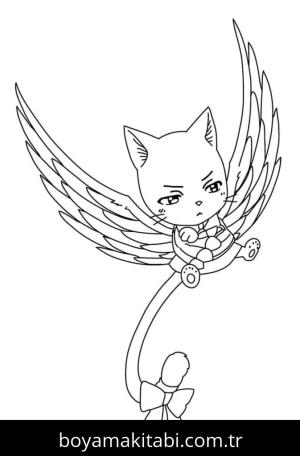 Fairy Tail boyama sayfası – el becerilerini geliştirir, boyama çalışması