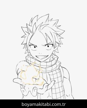 Fairy Tail boyama sayfası – çocuk aktivitesi, PDF indir